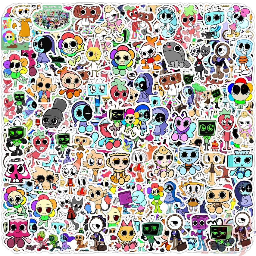110Pcs/Set Dandy's World Q-1 Mini Diary Manual Stickers DIY Fashion Scrapbooks Album Decor Decals Stickers รูปที่ 4