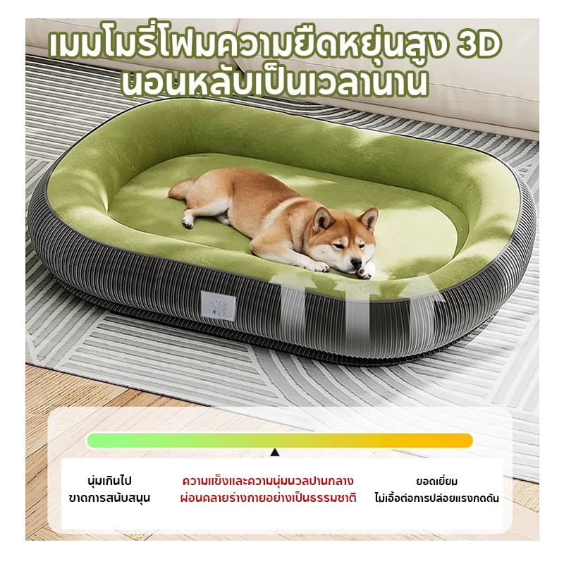 ที่นอนสัตว์เลี้ยง ที่นอนแมว ที่นอนสุนัข เตียงสุนัขนุ่ม เตียงสุนัข เตียงแมว M/L/XL 3 ขนาด สบาย รูปที่ 2