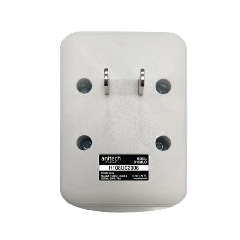 ANITECH H108UC Universal travel adapter 1ช่อง 3USB A + 1Type C รูปที่ 3
