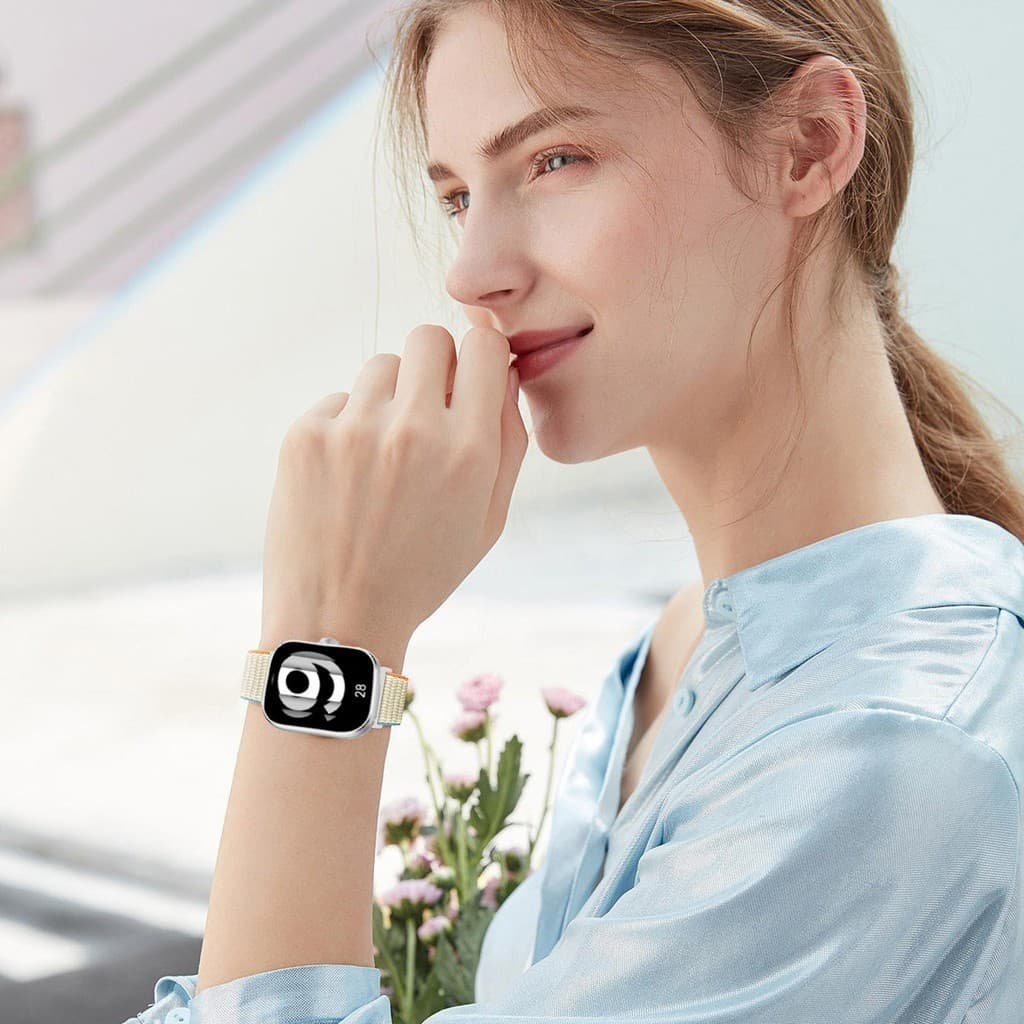 สายรัดไนลอนสำหรับ for Redmi Watch 6 5 4 สายรัดข้อมือแบบยืดหยุ่นแบบนุ่มสำหรับอุปกรณ์เสริม for Mi Band 10 9/8 Pro รูปที่ 2