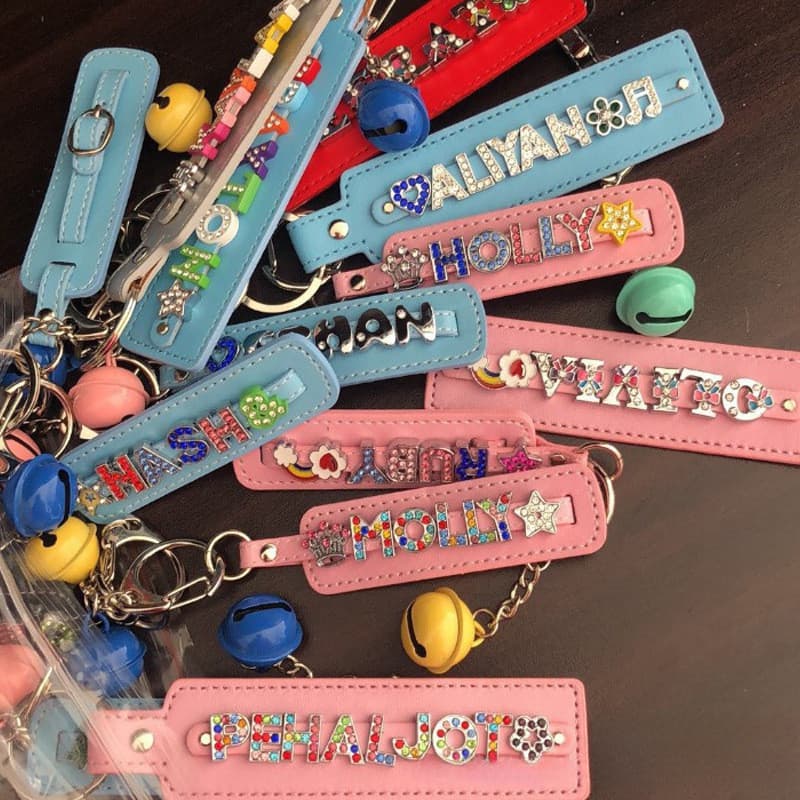 ชื่อที่กําหนดเอง Pu พวงกุญแจธุรกิจของขวัญ Y2K Key แขวนจี้รถ Key Chains โลหะแหวน DIY อุปกรณ์เสริม รูปที่ 3
