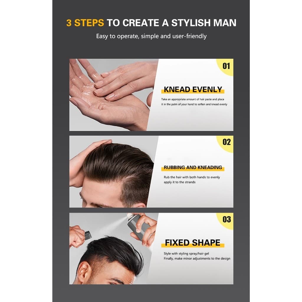 สปอตสปอตสปอต#Hairdressing Retro hair oil big back head shaping oil head mousse cream moisturizing shaping hair wax hair mud รูปที่ 7