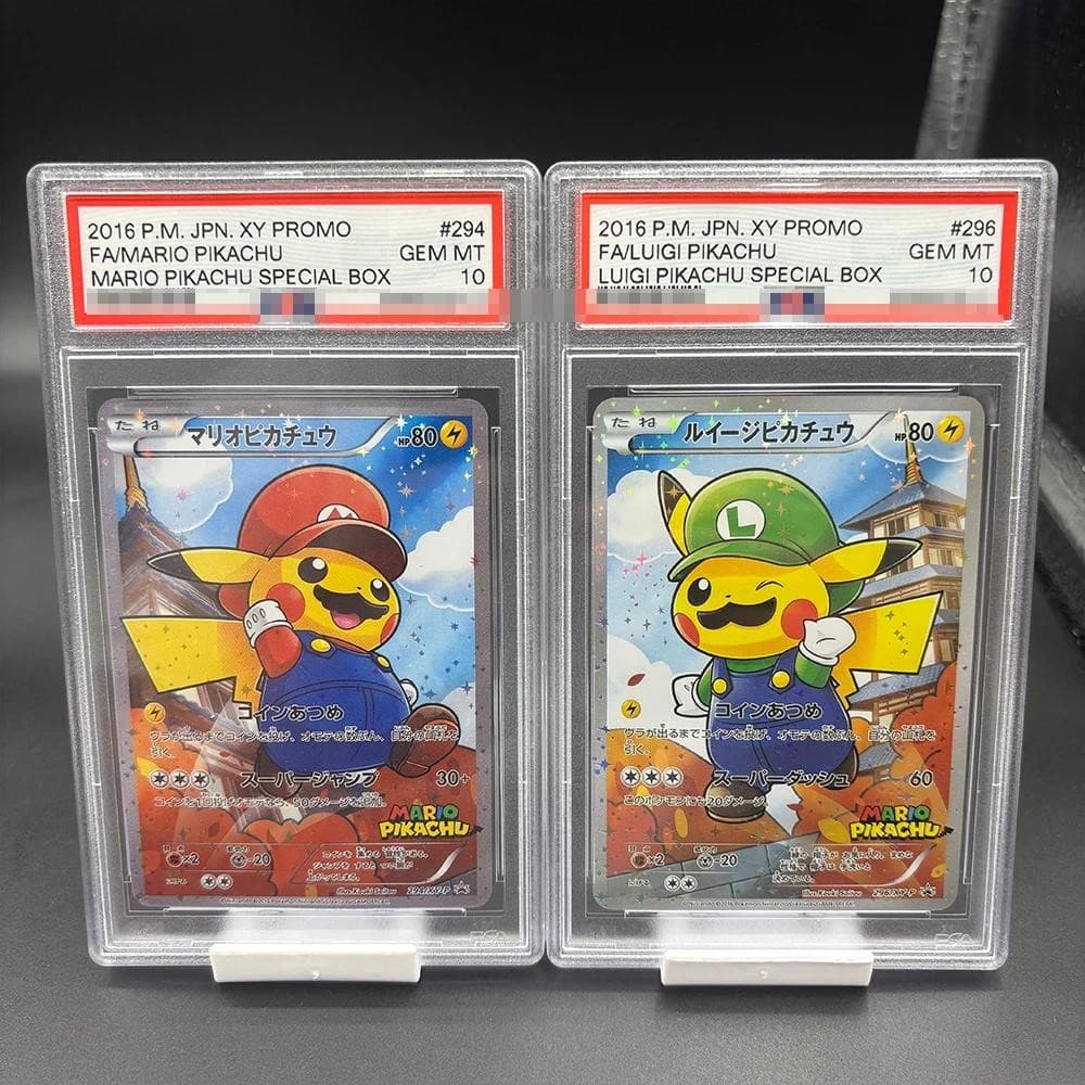 DIY PSA10 2016 PM. JPN.XY PIKACHU รุ่นคอลเลกชันการ์ด 10 จุดการ์ดหนู PIKACHU กล่องพิเศษอะนิเมะเกมการ์ดของเล่น รูปที่ 1