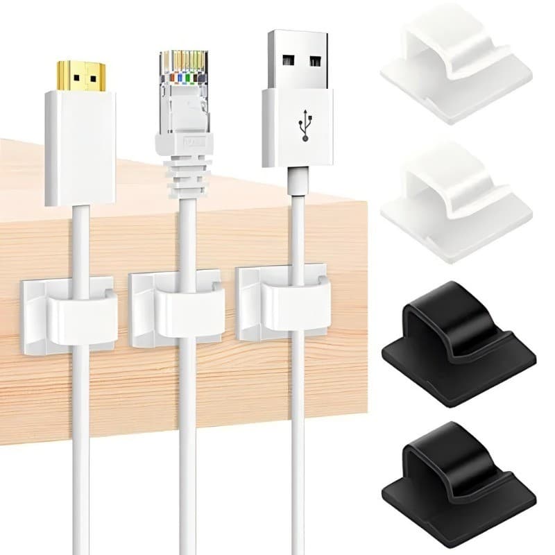 10/30/50 ชิ้น Self กาวสายไฟคลิป/รถผู้ถือสายไฟ Clamp/USB หูฟังสาย Winder Organizer รูปที่ 5