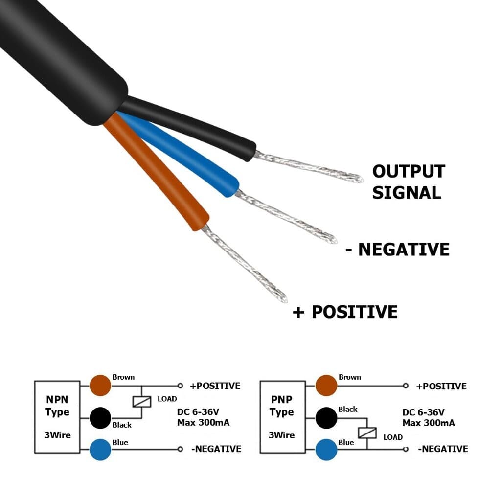 M12 เซนเซอร์ตรวจจับสนามแม่เหล็ก NJK-5002 ระยะตรวจจับ 10mm Hall sensor 3 wire NPN/PNP NO/NC 5-30VDC เซนเซอร์แม่เหล็ก เ... รูปที่ 4