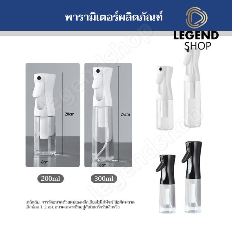 ขวดสเปรย์เปล่า ขวดสเปรย์แอลกอฮอล์ ระดับนาโน 200 / 300 /มล รูปที่ 9
