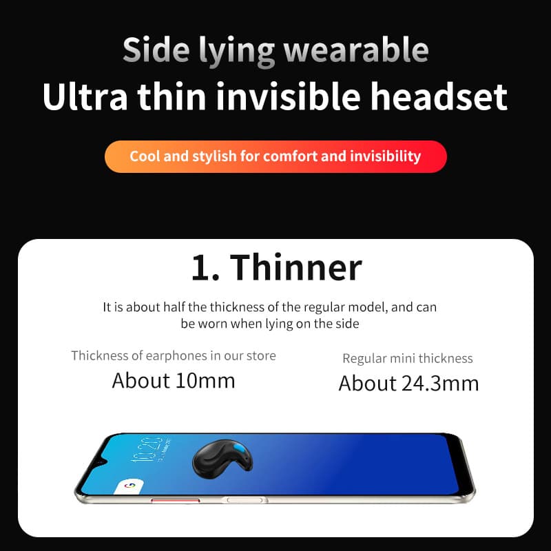 X55 ไร้สาย Sleeping หูฟัง Hi-fi เสียงสเตอริโอ Build-in Mic จอแสดงผล LED หูฟังปุ่มควบคุมชุดหูฟังกันน้ําหูฟังตัดเสียงรบกวนสําหรับโทรศัพท์ทั้งหมด รูปที่ 9