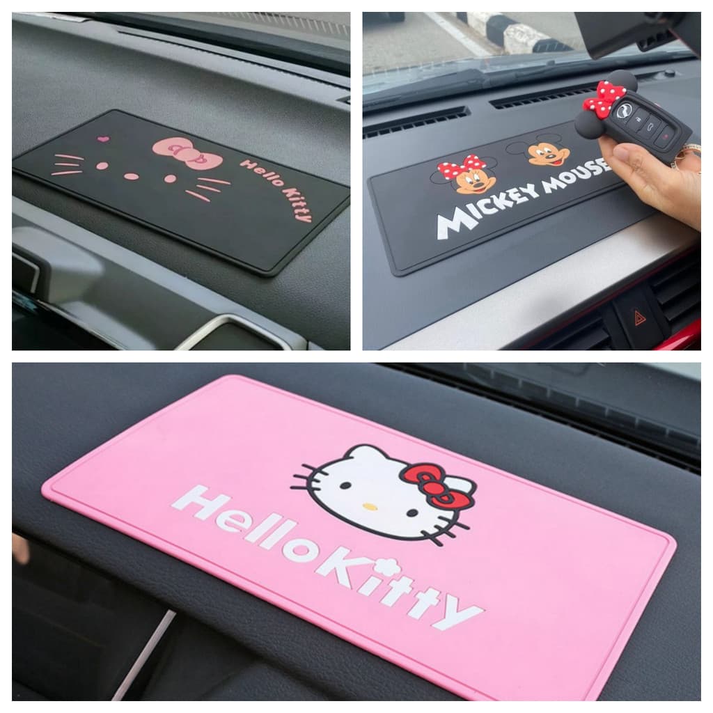 10.6 "x 5.9" "ขนาดใหญ่พิเศษแผ่นยางกันลื่นหน้าปัดรถยนต์แผ่นกันลื่นสากลใช้สำหรับโทรศัพท์มือถือแว่นกันแดดกุญแจเหรียญ รูปที่ 2