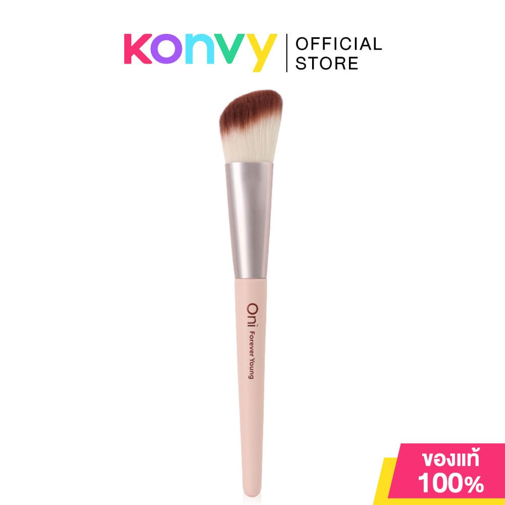 Oni Angled Contour Brush #Sakura Pink แปรงคอนทัวร์หัวตัดโอนิ สีชมพูซากุระ ขนนุ่มแน่นพิเศษ. รูปที่ 1