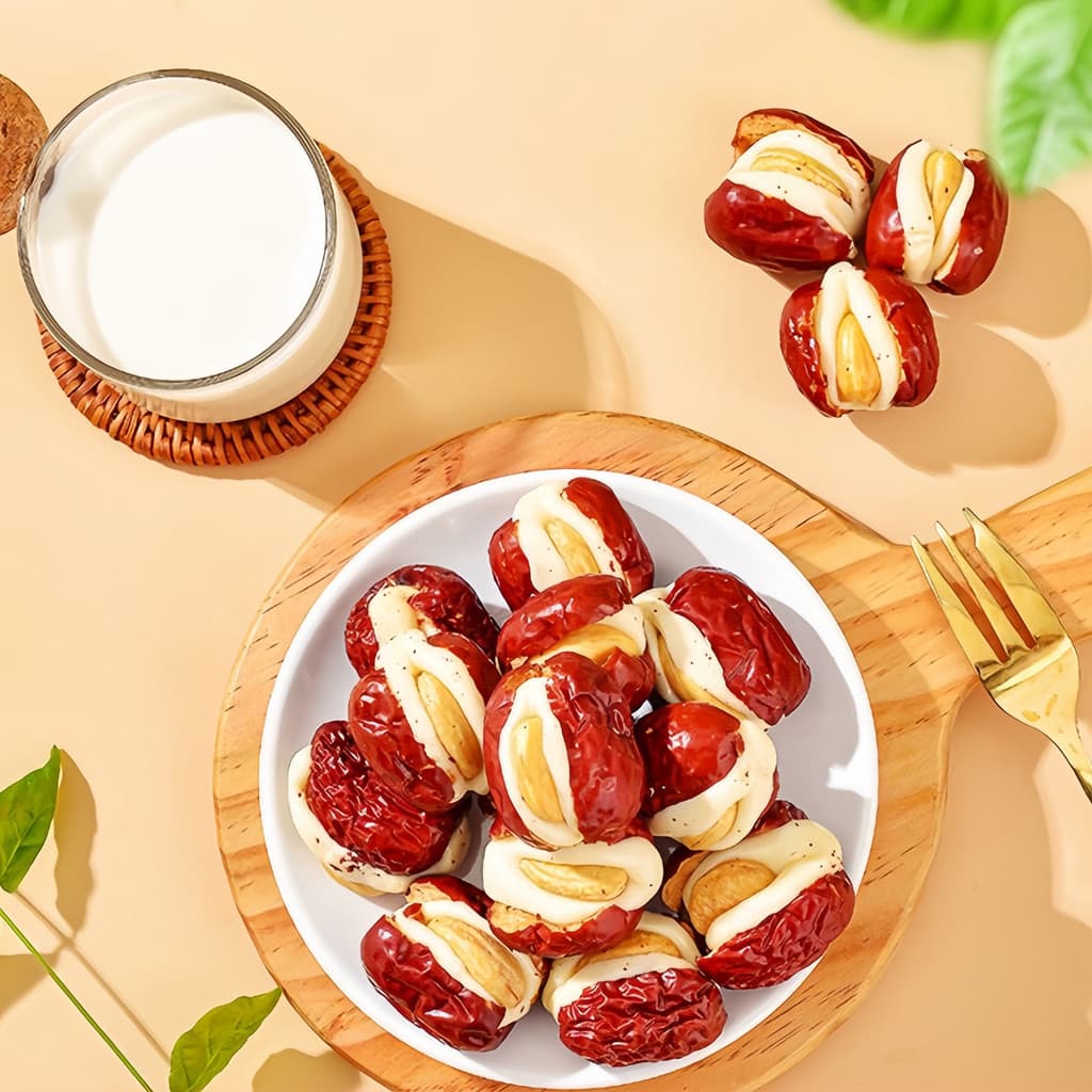 Yuumi_snack พุทราสอดใส้เม็ดมะม่วงหิมพานต์ ไร้สารกันบูด ขนมไต้หวัน หวาน หอม รูปที่ 5