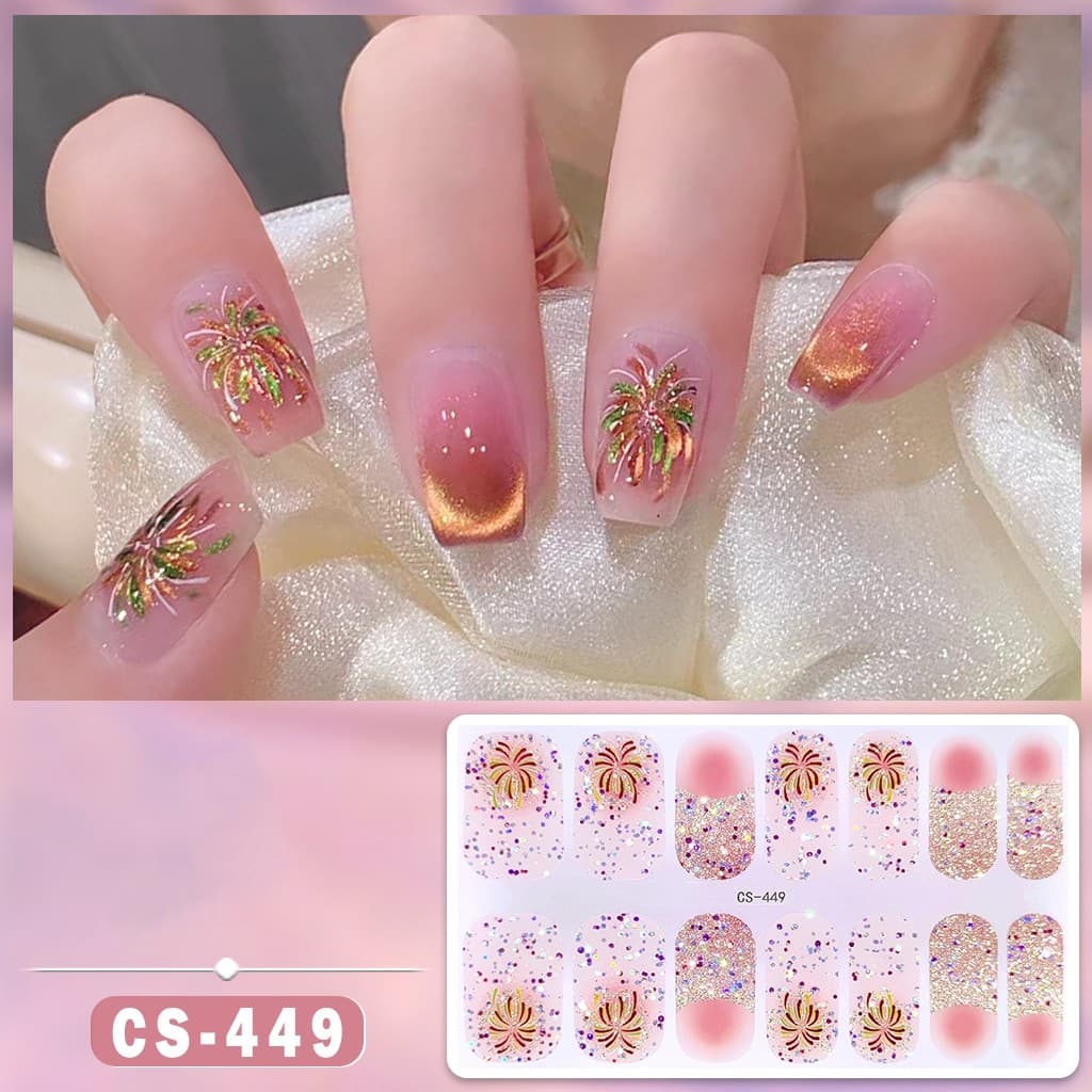 ร้านไทย สติกเกอร์ติดเล็บ ลายการ์ตูน รุ่นCS น่ารัก ไล่โทนสี กันน้ำ ปลอดสารพิษ แบบฉีกได้ ทนทาน ตกแต่งเล็บ DIY 14 ชิ้น/แผ่น รูปที่ 4