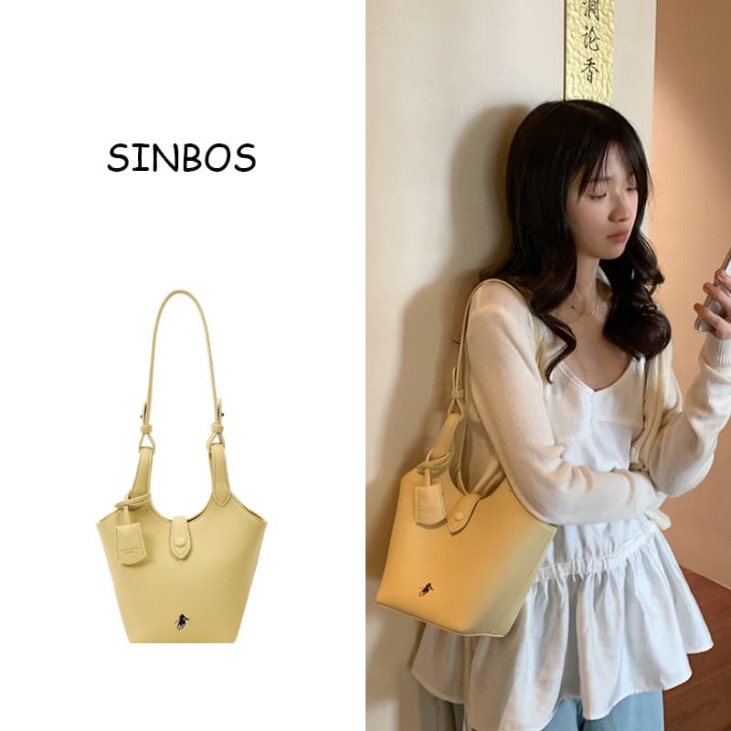 SINBOS กระเป๋าสะพายข้างผู้หญิง กระเป๋าถัง แฟชั่นสบายๆ รูปที่ 1