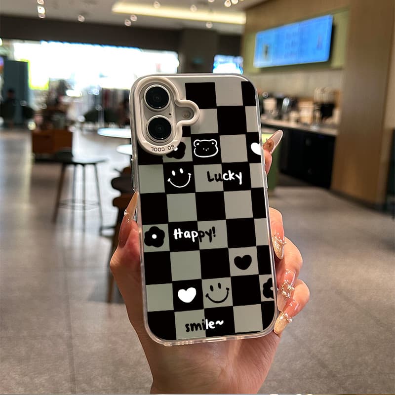 สำหรับ OPPO A18 A38 A15 A15s A60 A35 A17 A17K A79 5Gหมีน้อยสีดำและสีขาว OPPOA57 A77 A77S รูปที่ 3