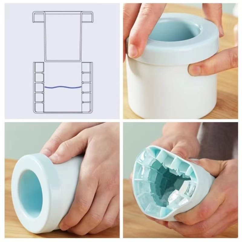 แม่พิมพ์ซิลิโคน ทรงกลม ทําน้ำแข็ง โฮมเมด DIY สําหรับตู้เย็น ถังน้ำแข็งถาดน้ำแข็งแม่พิมพ์ครัวเรือนกระบอกซิลิโคนก้อนน้ำ รูปที่ 5
