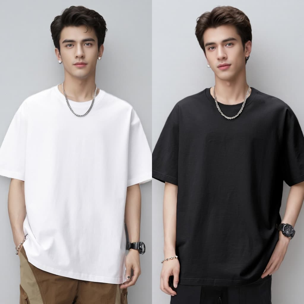 เสื้อยืดแขนสั้นผู้ชาย เสื้อยืดคอกลมสีพื้น คุณภาพดี​ ไม่ย้วย ไม่หด ไม่ต้องรีด ผ้านุ่มใส่สบาย ใส่ได้ทั้งชายและหญิง รูปที่ 1