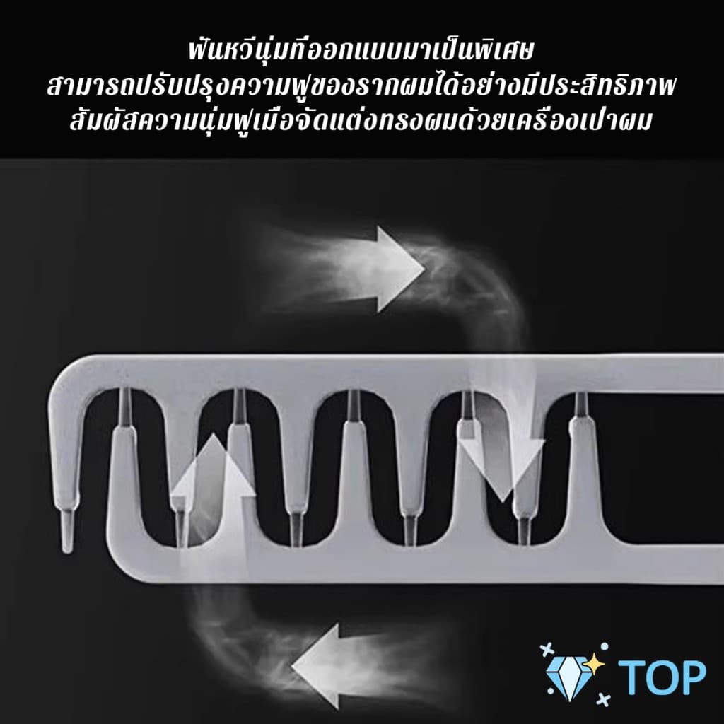 TOP 1ชิ้น หวีจัดแต่งทรงผมผู้ชาย หวีจัดแต่งทรงผมฟันกว้างผม Styling comb รูปที่ 4