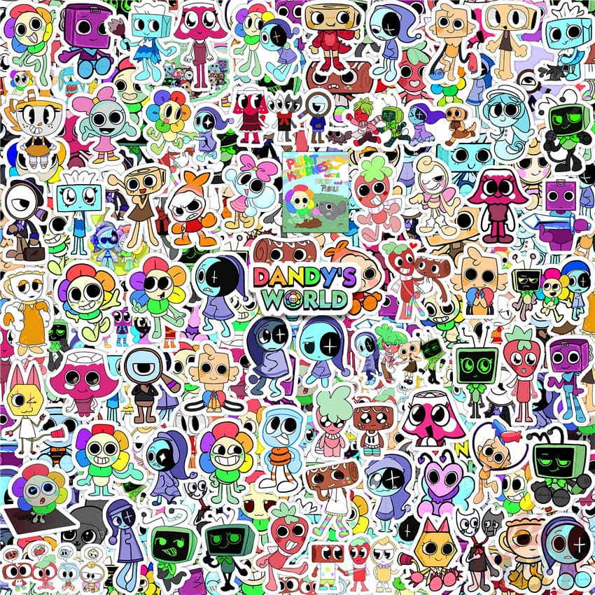 110Pcs/Set Dandy's World Q-1 Mini Diary Manual Stickers DIY Fashion Scrapbooks Album Decor Decals Stickers รูปที่ 1