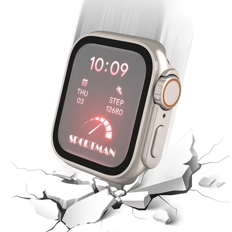 เคสฟิล์มกันรอยสําหรับ iWatch ขนาด 40/41/44/45 มม. Series 9/8/7/SE/6/5/4 โครงพลาสติกแข็ง ป้องกัน รูปที่ 3