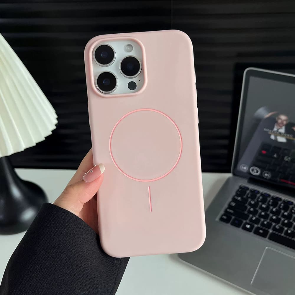 CODเคสไอโฟน Matte เคส iPhone 11 13 17 Air 14 16 12 15 Pro Max เคสอ่อนชาร์จไร้สายแบบแม่เหล็กเคลือบด้านใสบางเฉียบ รูปที่ 6