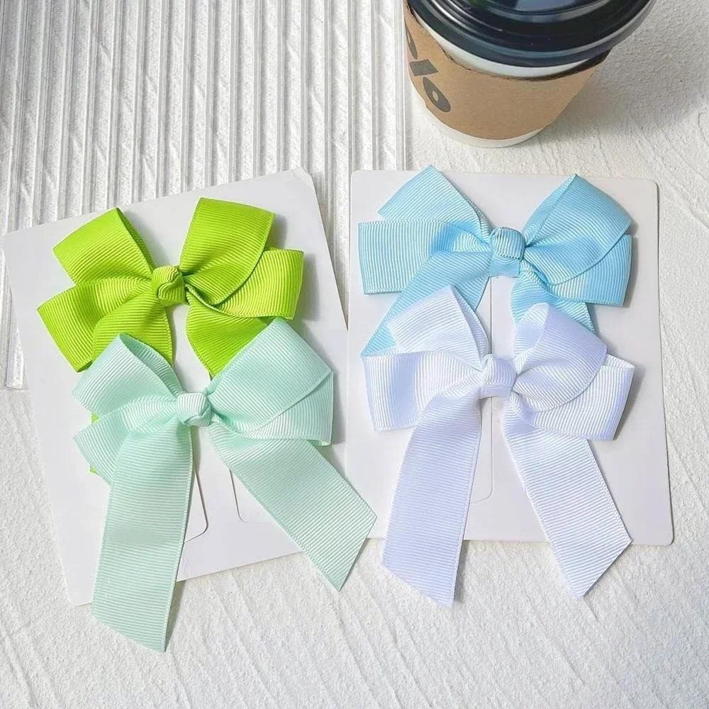 1 ชิ ้ น/ชุดสีทึบโบว ์ ผมคลิปสําหรับเด ็ กคลาสสิก Bowknot ริบบิ ้ น Hairpins พิธีรับปริญญา Headwear สาวอุปกรณ ์ เสริมผมขายส ่ ง รูปที่ 4