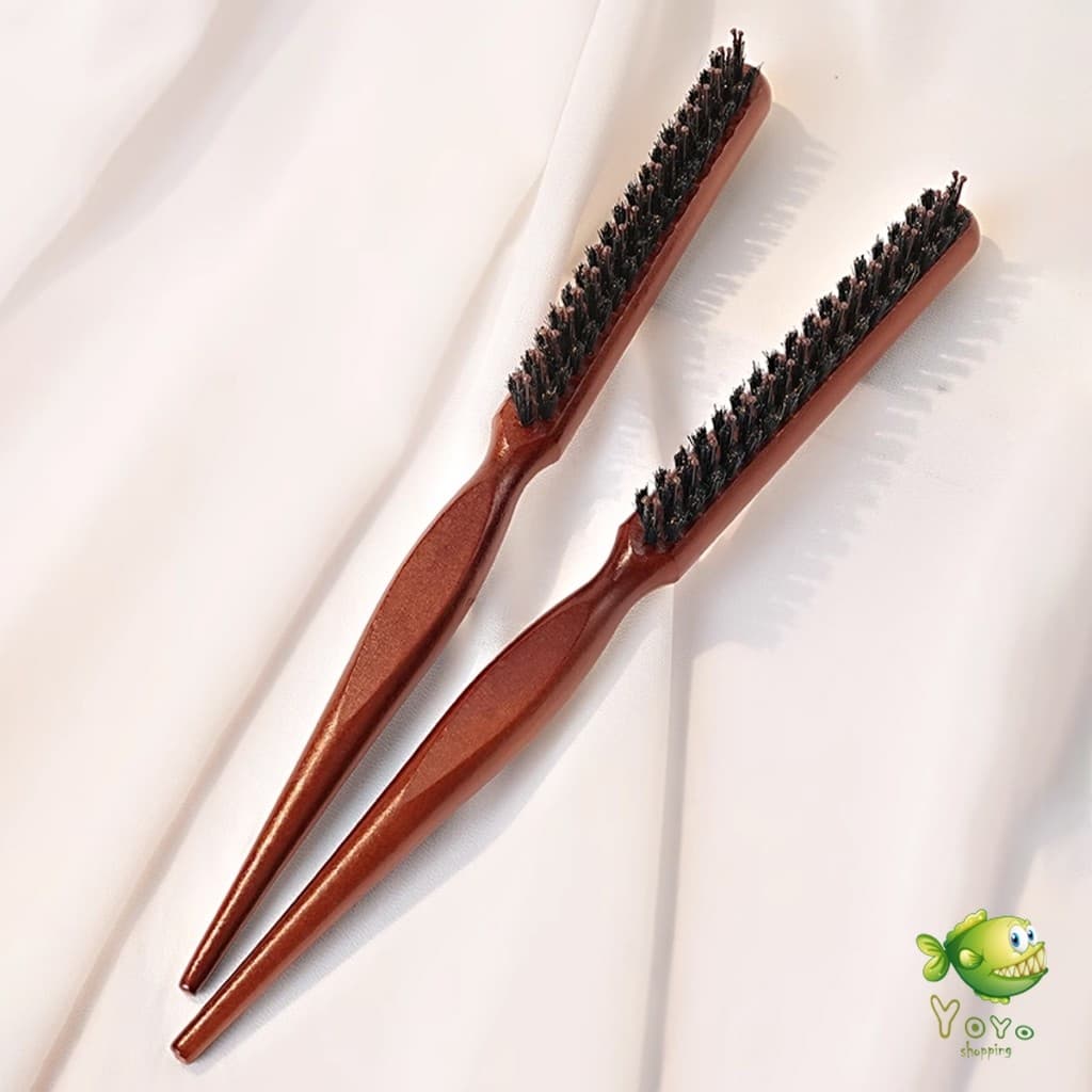 YOYO หวีจัดแต่งทรงผมมืออาชีพ ที่จับพลาสติกจับถนัดมือ หวีผมขนแปรงไนลอน Styling comb รูปที่ 7