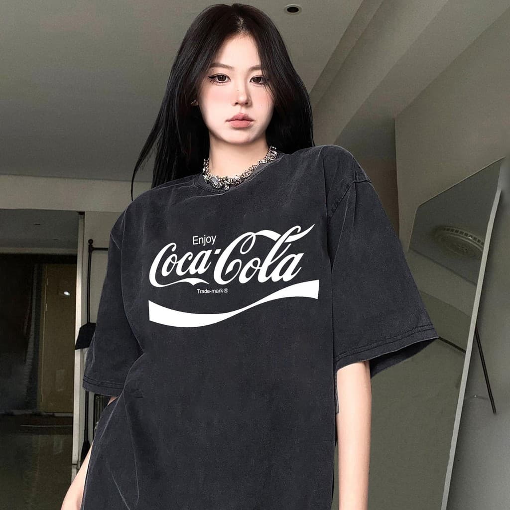 Top.street เสื้อยืดOversize ผ้าCOTTON100%ลาย "COCA COLA" เนื้อผ้าเกรดพรีเมียม คอกลม ใส่สบาย รูปที่ 1