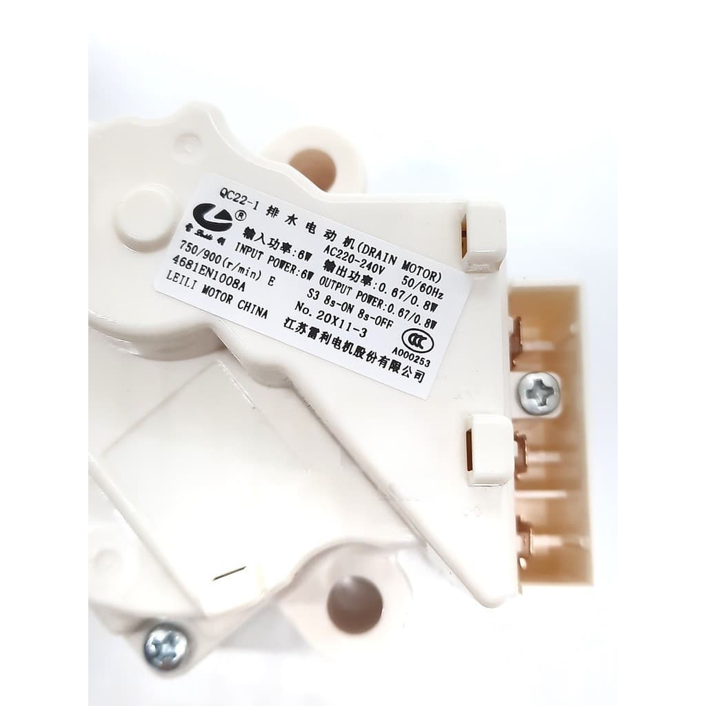 มอเตอร์เดรนน้ำทิ้ง DRAIN MOTER QC22 มอเตอร์ดึงน้ำทิ้งแอลจี 3ขั้ว AC 220V อะไหล่เครื่องซักผ้า เครื่องซักผ้าแอลจีฝาบน รูปที่ 4