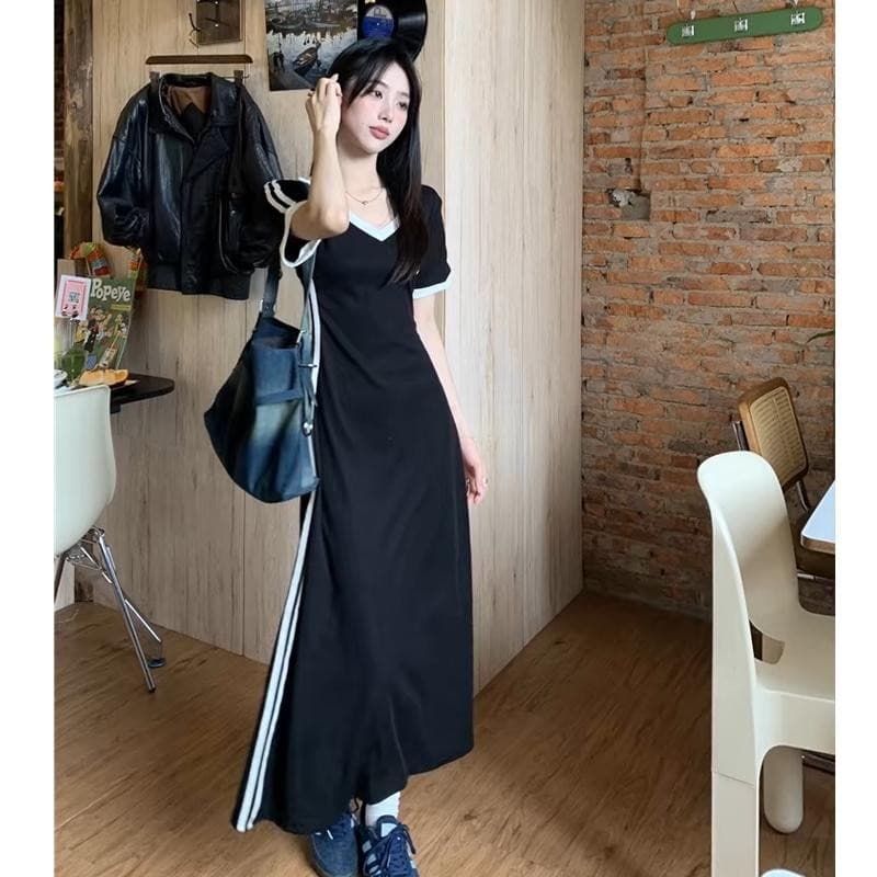 BIMI คอลเลคชั่นใหม่ เดรสยาว ชุดเดรสแฟชั่นผู้หญิง ชุดเดรสสวยหรูดูแพง Clothing Dress Lady รูปที่ 3
