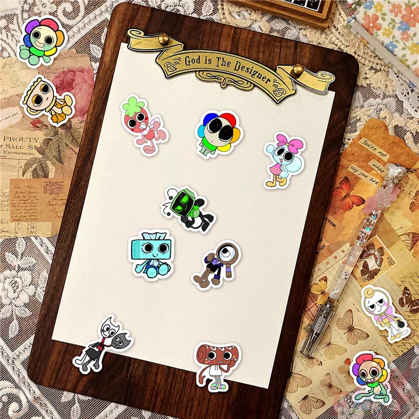 110Pcs/Set Dandy's World Q-1 Mini Diary Manual Stickers DIY Fashion Scrapbooks Album Decor Decals Stickers รูปที่ 5