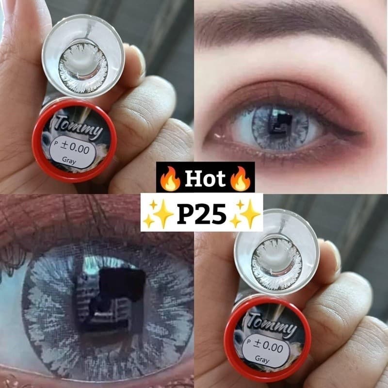 **มีค่าสายตา0.00-10.00**บิ๊กอาย ลายเกล็ดน้ำแข็งสายตาปกติ 0.00 เลนส์ขวดอย.ไทยรับรอง "Tommy " รายเดือน รูปที่ 1