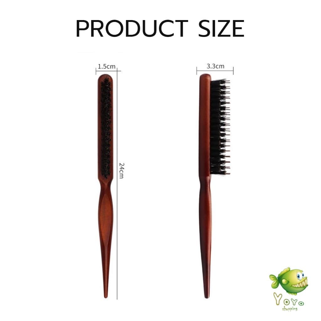 YOYO หวีจัดแต่งทรงผมมืออาชีพ ที่จับพลาสติกจับถนัดมือ หวีผมขนแปรงไนลอน Styling comb รูปที่ 9