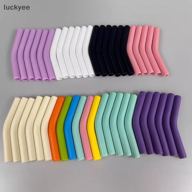 Luckyee 6 ชิ้น/เซ็ตซิลิโคนอ่อนฟางครอบคลุมหลอดเคล็ดลับครอบคลุม Fit สําหรับ 9 มม.กว้างสแตนเลสหัวฉีดหลอด TQ รูปที่ 2