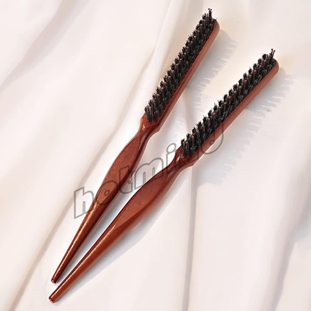 HD หวีจัดแต่งทรงผมมืออาชีพ ที่จับพลาสติกจับถนัดมือ หวีผมขนแปรงไนลอน Styling comb รูปที่ 8