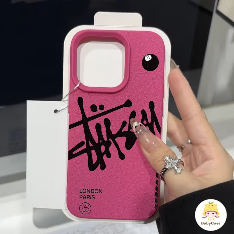 เคสไอโฟน 16 13 สำหรับ iPhone 15 11 16 13 12 14 Pro Max 7 8 14 15 Plus XR XS X Max ปกหนังสัมผัสตัวอักษรสร้างสรรค์สุดเท่ รูปที่ 4