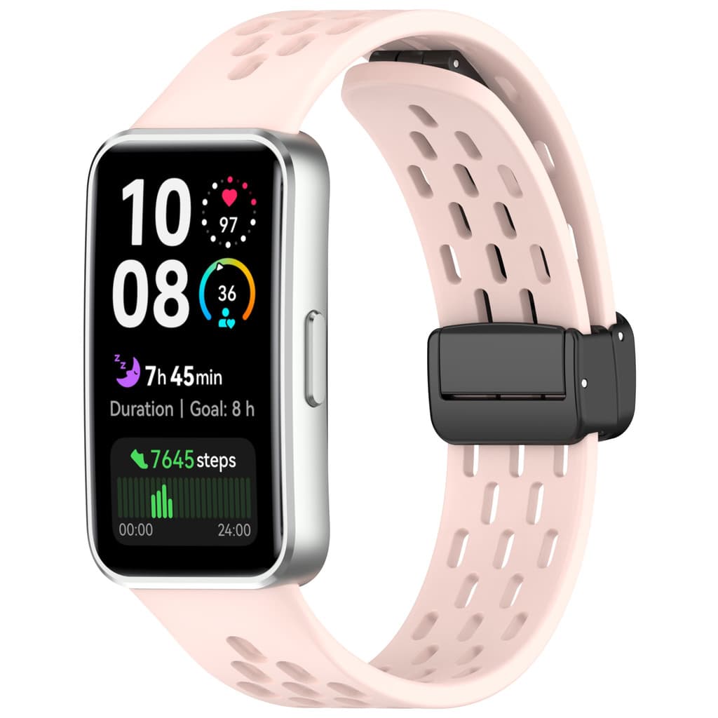 แถบเข็มขัดแม่เหล็กซิลิโคนระบายอากาศสำหรับ Huawei Band 10 / 9 / 8 รูปที่ 7