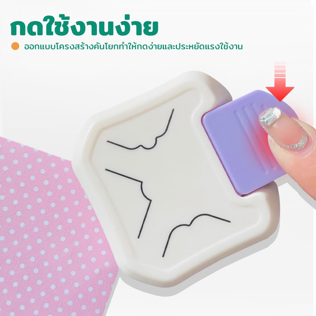 เครื่องตัดมุมนามบัตร ที่ตัดมุมกระดาษ ขนาดR4mm ที่ตัดมุมการ์ด ที่ตัดสติ๊กเกอร์ เครื่องตัดมุมพลาสติกเคลือบบัตร รูปที่ 3