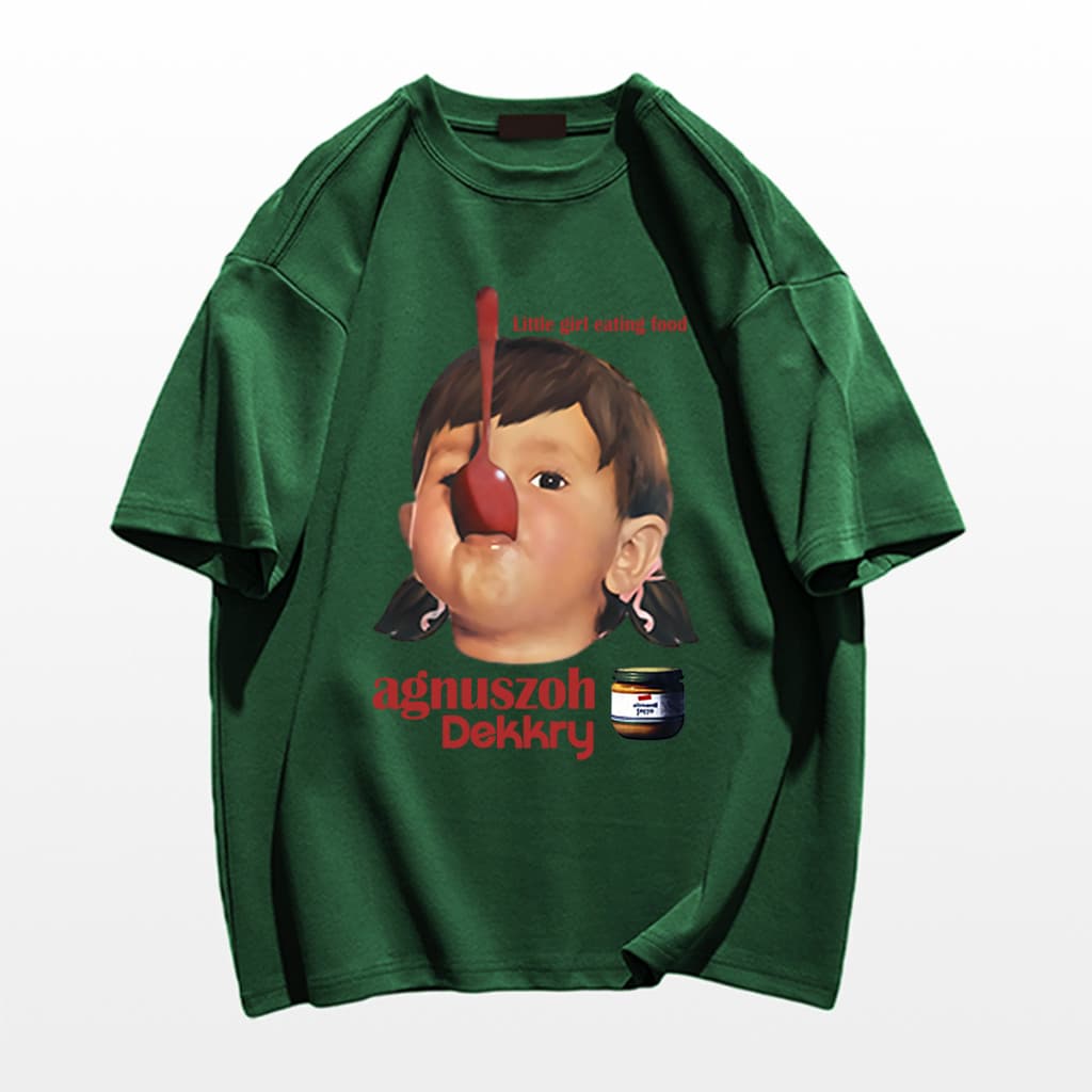 เสื้อยืดผู้หญิงสไตล์เกาหลี เนือ้ผ้าน้ำหนักเบา เสื้อ oversize การ์ตูน คอเสื้อ เสื้อยืด cotton 100% S-3XL รูปที่ 9