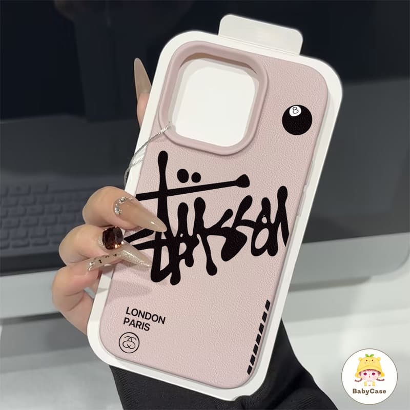 เคสไอโฟน 16 13 สำหรับ iPhone 15 11 16 13 12 14 Pro Max 7 8 14 15 Plus XR XS X Max ปกหนังสัมผัสตัวอักษรสร้างสรรค์สุดเท่ รูปที่ 3