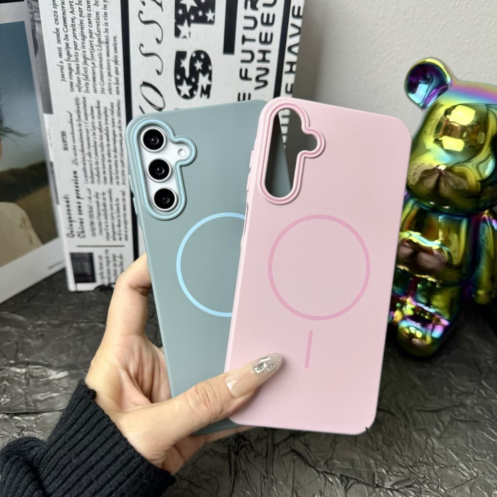 เคสโทรศัพท์แม่เหล็กสำหรับ Samsung Galaxy A56 A36 A26 A16 A06 A55 A35 A25 A15 A05S A05 5G 4G ซัมซุง Case ป้องกันการกระแทก สีพื้น ปก PC รูปที่ 8