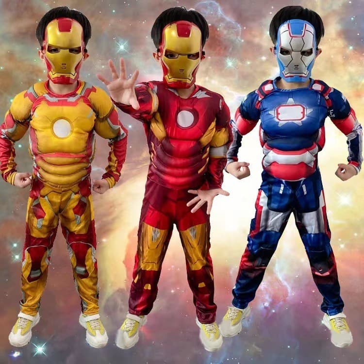 ฮาโลวีน cos ชุดเด็ก Captain America Optimus Prime Hulk Iron Spiderman เสื้อผ้าเด็กชาย รูปที่ 7