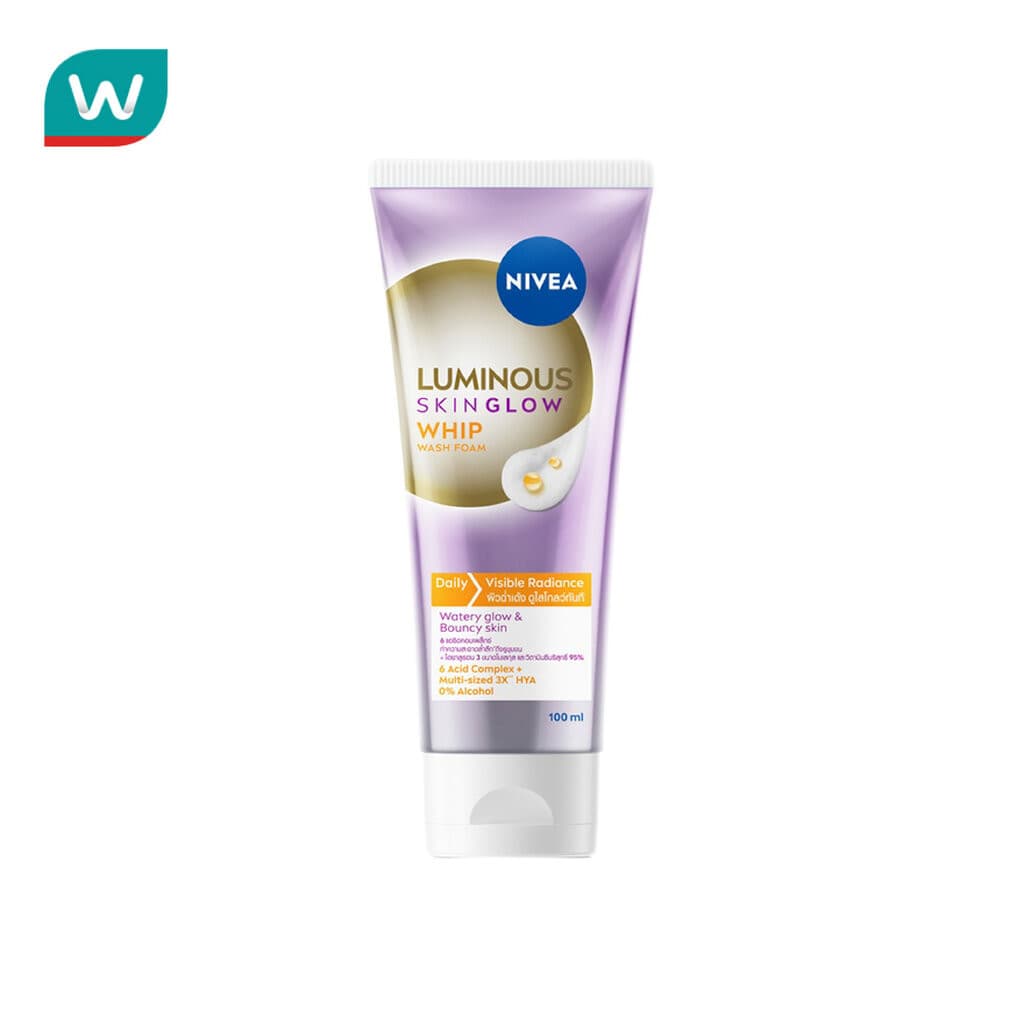 Nivea Luminous 630 นีเวีย ลูมินัส วอช โฟม สกิน โกลว์ วิป 100 มล. รูปที่ 1