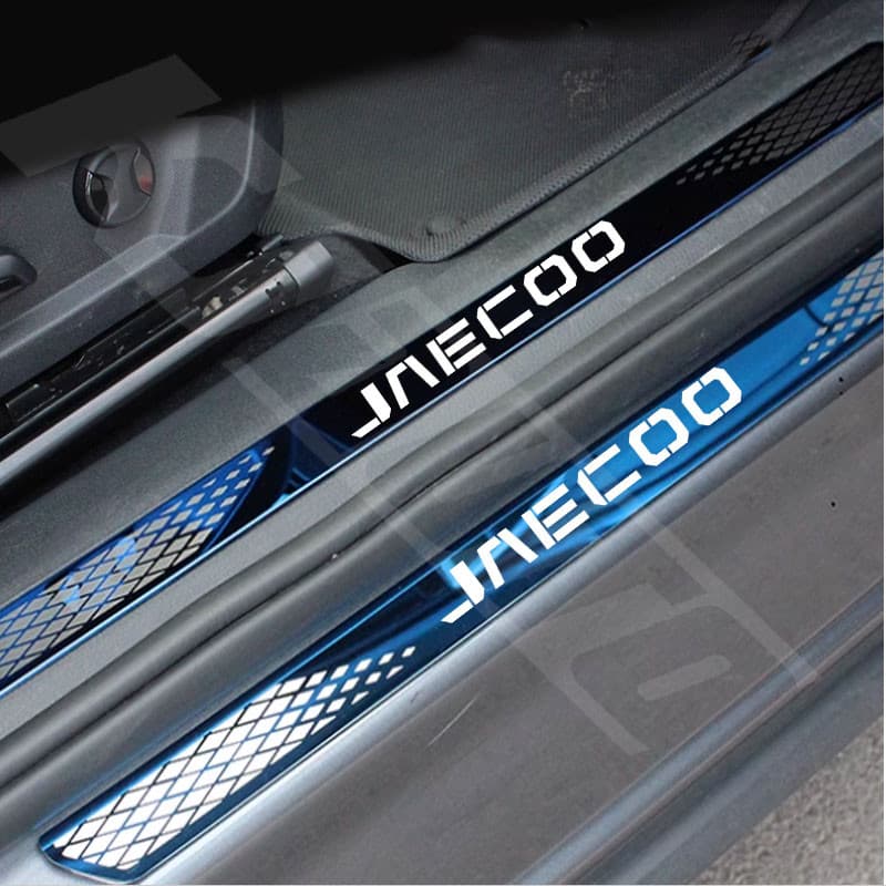 4pcs Jaecoo รถสแตนเลสเกณฑ์แถบโลหะยินดีต้อนรับเหยียบตกแต่ง Auto จัดแต่งทรงผมสติกเกอร์สําหรับ Chery Jaecoo J7 J8 Phev อุปกรณ์เสริม รูปที่ 4