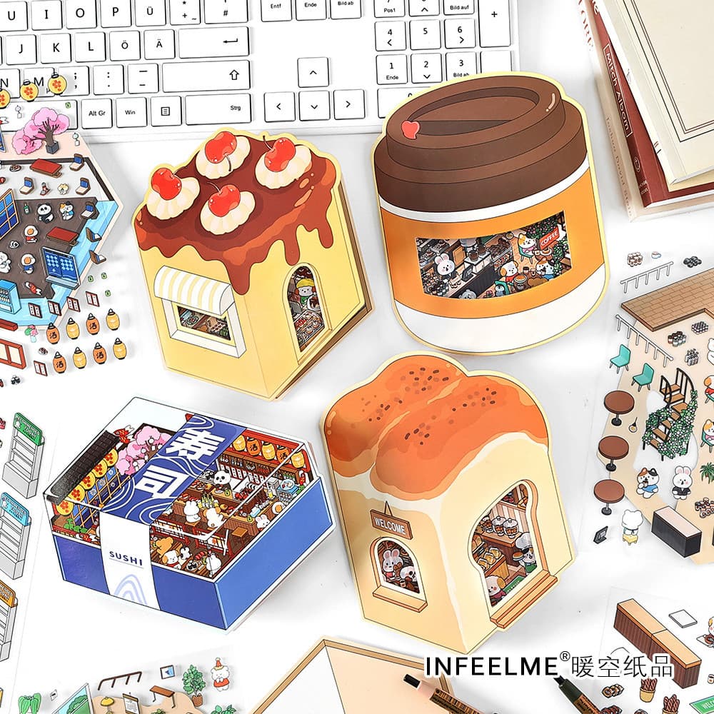 Idako Vol.05 Miniature 3D ภูมิทัศน์สติกเกอร์คู่มือ diy ฉากตกแต่ง SS255 รูปที่ 2