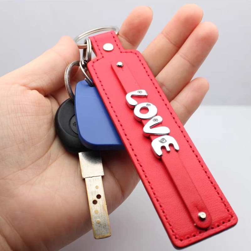 ชื่อที่กําหนดเอง Pu พวงกุญแจธุรกิจของขวัญ Y2K Key แขวนจี้รถ Key Chains โลหะแหวน DIY อุปกรณ์เสริม รูปที่ 8