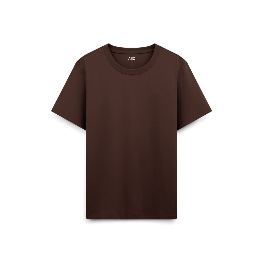 AIIZ เสื้อยืดคอกลมผู้หญิงสีพื้น โลโก้ AIIZ Women’s AIIZ Logo T-Shirts Cotton Polyester รูปที่ 2