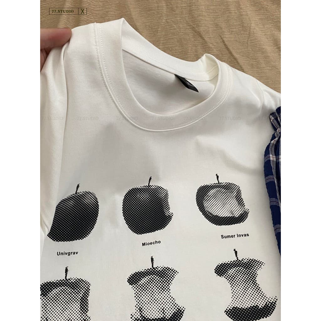 เสื้อยืด OVERSIZE T-SHIRT UNISEX แขนสั้น ผ้าฝ้าย100% ดีไซน์โบว์ สบายตัว ส่งเร็ว24ชม. สไตล์แฟชั่น ขนาด S-3XL รูปที่ 7