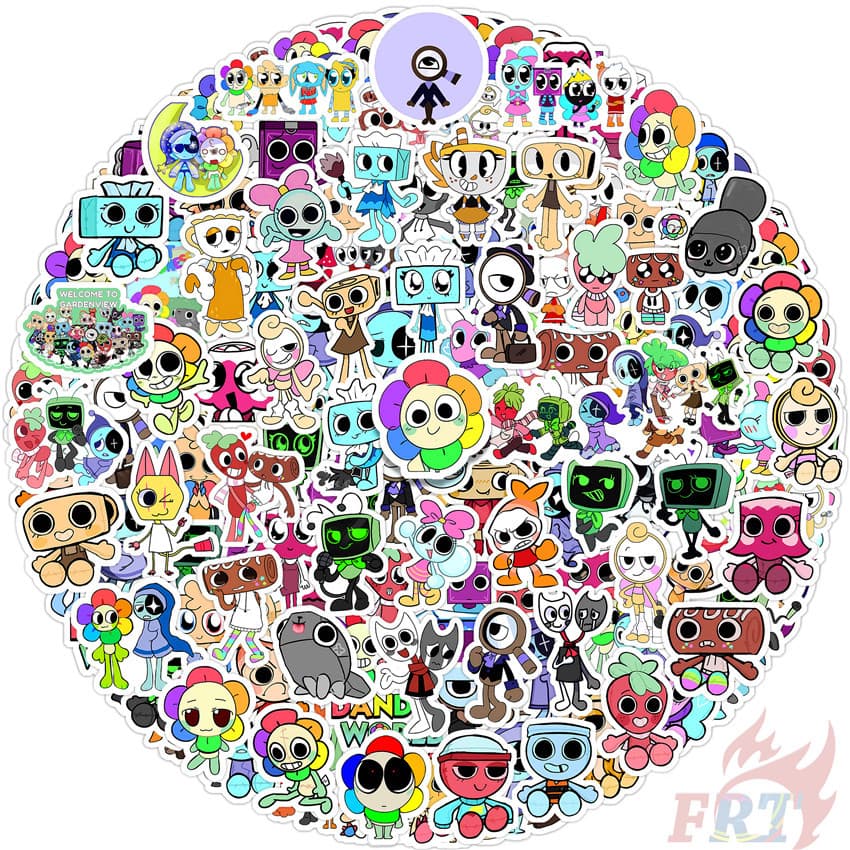 110Pcs/Set Dandy's World Q-1 Mini Diary Manual Stickers DIY Fashion Scrapbooks Album Decor Decals Stickers รูปที่ 2
