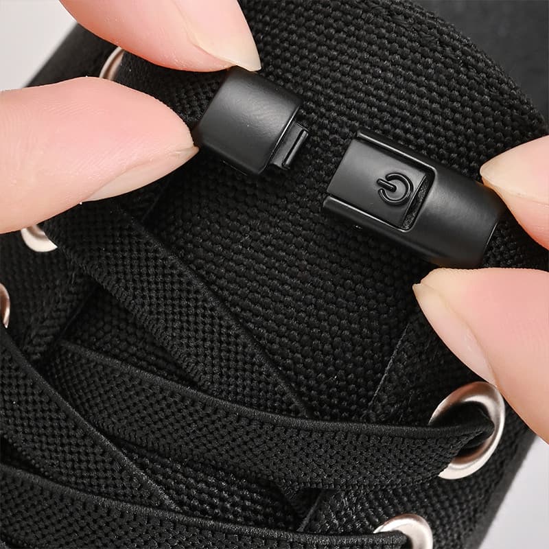 เชือกผูกรองเท้า แบบยืดหยุ่น กว้าง 8 มม. สําหรับเด็ก และผู้ใหญ่ รูปที่ 4