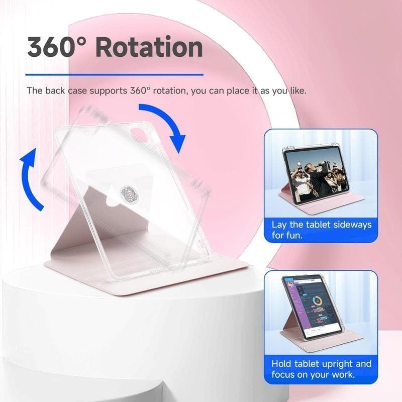 Case for iPad Gen10 Gen11 2025 Pro 11 Air8 Air4 Air5 10.9 Gen9 Gen8 Gen7 10.2 pro11 Air6/7หมุนได้ 360 องศา สําหรับ รูปที่ 6