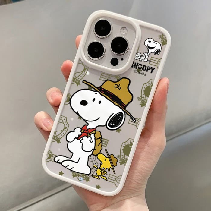 ปลอกสําหรับiPhone 11 16 14 15 12 13 Pro Max 16e 8 7 Plus XR X XS Max SE2020 2022 การ์ตูนที่มีสีสันSnoopyซิลิโคนกันกระแทก รูปที่ 2